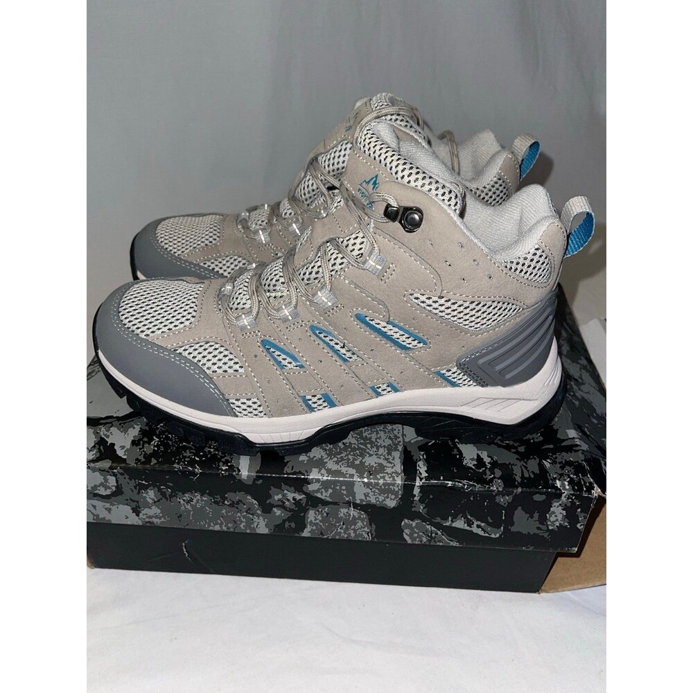 NORTIV 8 Women's Outdoor Waterproof Hiking Boots Light Grey Size 6.5